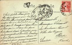 VINTAGE POSTCARD Lenpeveu Fantasy vision of Jeanne d' Arc Sheep