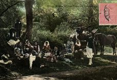 CPA Pique Nique a une noce de campagne Folklore 