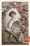 VINTAGE POSTCARD Fantasy Woman Bell