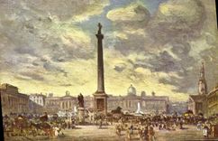 VINTAGE POSTCARD Trafalgar Public garden London Frank Boges