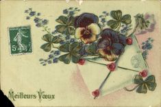 CPA Fantaisie Fleurs