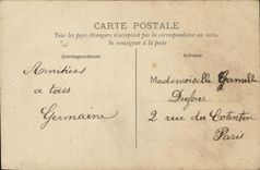 VINTAGE POSTCARD Fantasy Woman Christian Telegram German