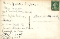 VINTAGE POSTCARD Fantaisie Man Telephones