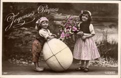 CPA Fantaisie Enfants Oeuf Paques