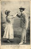 VINTAGE POSTCARD Fantaisie Woman Trans Atlantic Nouvelle dances American with the new circus