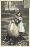 CPA Fantaisie Enfant Paques Oeuf
