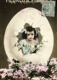 CPA Fantaisie Enfant Paques Oeuf