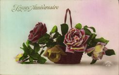 CPA Fantaisie Fleurs