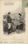 VINTAGE POSTCARD Fantaisie Woman the songs of Querc Drives out Hunter Ropemaking machine