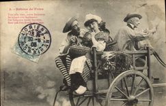 VINTAGE POSTCARD Return of fair Woman Folklore