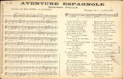 VINTAGE POSTCARD Fantaisie Ventures espagn ole Paulus Delormel Garnier