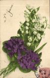 CPA Fantaisie Fleurs Muguet