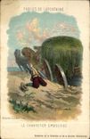 CPA Fantaisie Fables de Lafontaine Le charretier embourbe 