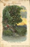 CPA Fantaisie Fables de Lafontaine Le chene et le roseau
