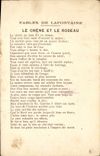 CPA Fantaisie Fables de Lafontaine Le chene et le roseau