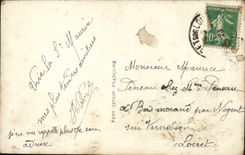 CPA Bonne Fete Fleurs Ours blanc 