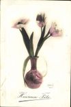 CPA Heureuse Fete Fleurs