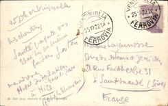 VINTAGE POSTCARD Ventimiglia Panorama Di Levante E Spiaggia