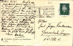 VINTAGE POSTCARD Wiesbaden Kurhaus put Staatstheater