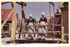 CPA Volendam Holland Femmes Folklore