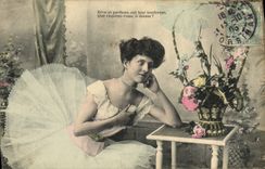 VINTAGE POSTCARD Fantasy Woman Dancer