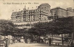 VINTAGE POSTCARD Miramare Hotel of the Genoa City