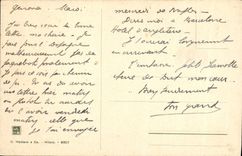 Hotel de Miramare de la POSTAL de la VENDIMIA de la ciudad de Génova