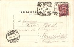 VINTAGE POSTCARD Genova Monumento has Vittorio Emanuele