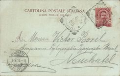 El preso dal del panorama de Firenze de la POSTAL de la VENDIMIA monta la cerveza inglesa de Croce