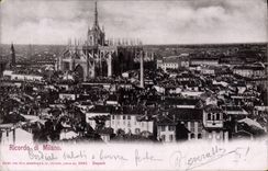 VINTAGE POSTCARD Ricordo Di Milano