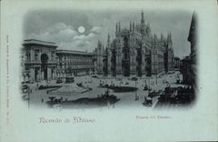 VINTAGE POSTCARD Milano Piazza del Duomo