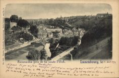 VINTAGE POSTCARD Luxembourg Panorama Taken of the Road of Eich