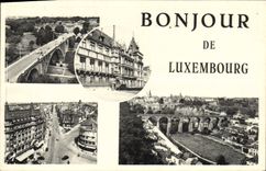 VINTAGE POSTCARD Luxembourg Hello