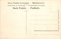 VINTAGE POSTCARD Luxembourg Rocks of the Glass of bier and Munsterkirche