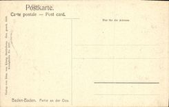VINTAGE POSTCARD Baden Baden Left year der Oos