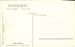 VINTAGE POSTCARD Baden Baden Leopoldsplatz und Sophienallee Victoria Hotel