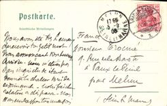 Vom Schloss Solms de Baden Baden Blick de la POSTAL de la VENDIMIA