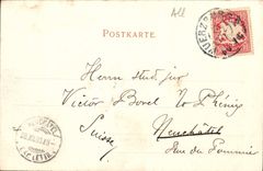 VINTAGE POSTCARD Wurzburg Left aus dem Kgl Hofgarten