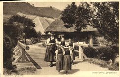 VINTAGE POSTCARD Folklore Drill Black Women