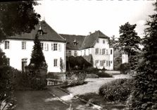 VINTAGE POSTCARD Gastehaus Schloss Hachhausen has Neckar uber Mosbach Baden