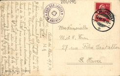 VINTAGE POSTCARD Der Rheinfall the fall of the Rhine Train