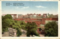 VINTAGE POSTCARD Mainz Barracks with the gold horse