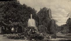 VINTAGE POSTCARD Baden Baden Springbrunnen in der Lichtenthaler Gone