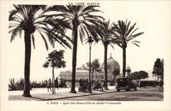 VINTAGE POSTCARD Nice Quay of the United States and Jetee Walk