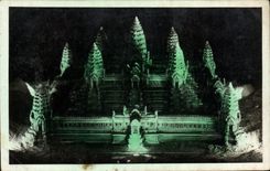 VINTAGE POSTCARD Paris 1931 Indo China Angkor Vat