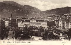 POSTAL de la VENDIMIA Niza el jardín y el casino