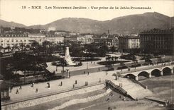 VINTAGE POSTCARD Nice new gardens Seen from of the pier walk