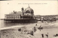 CPA Nice La jetee promenade et l'embouchure du pavillon Lavandieres