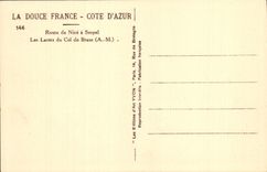 VINTAGE POSTCARD Route of Nice has Sospel the laces of the automobile collar of Braus