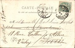 VINTAGE POSTCARD Toulon the Cross-section of the Port and marine engineering Boats